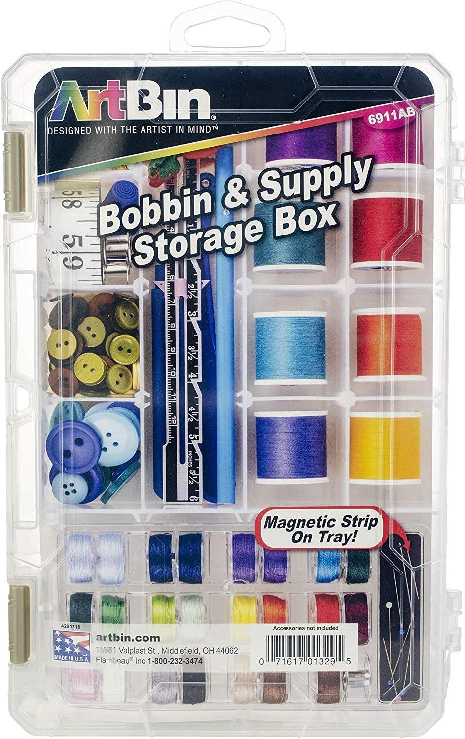 image:imageArtBin 6911AB SewLutions BobbinSupply Box Sewing Organizer 1 Plastic Storage Case ClearSingle Pack Pack of 6