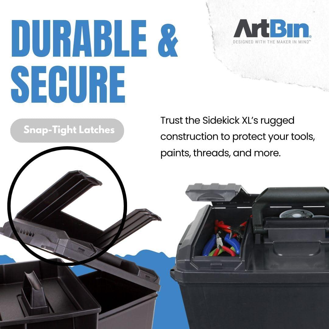 image:imageArtBin 6917AB Sidekick XL Carrying Case Portable Art amp Craft Organizer with Handle 1 Plastic Storage Case BlackBlack