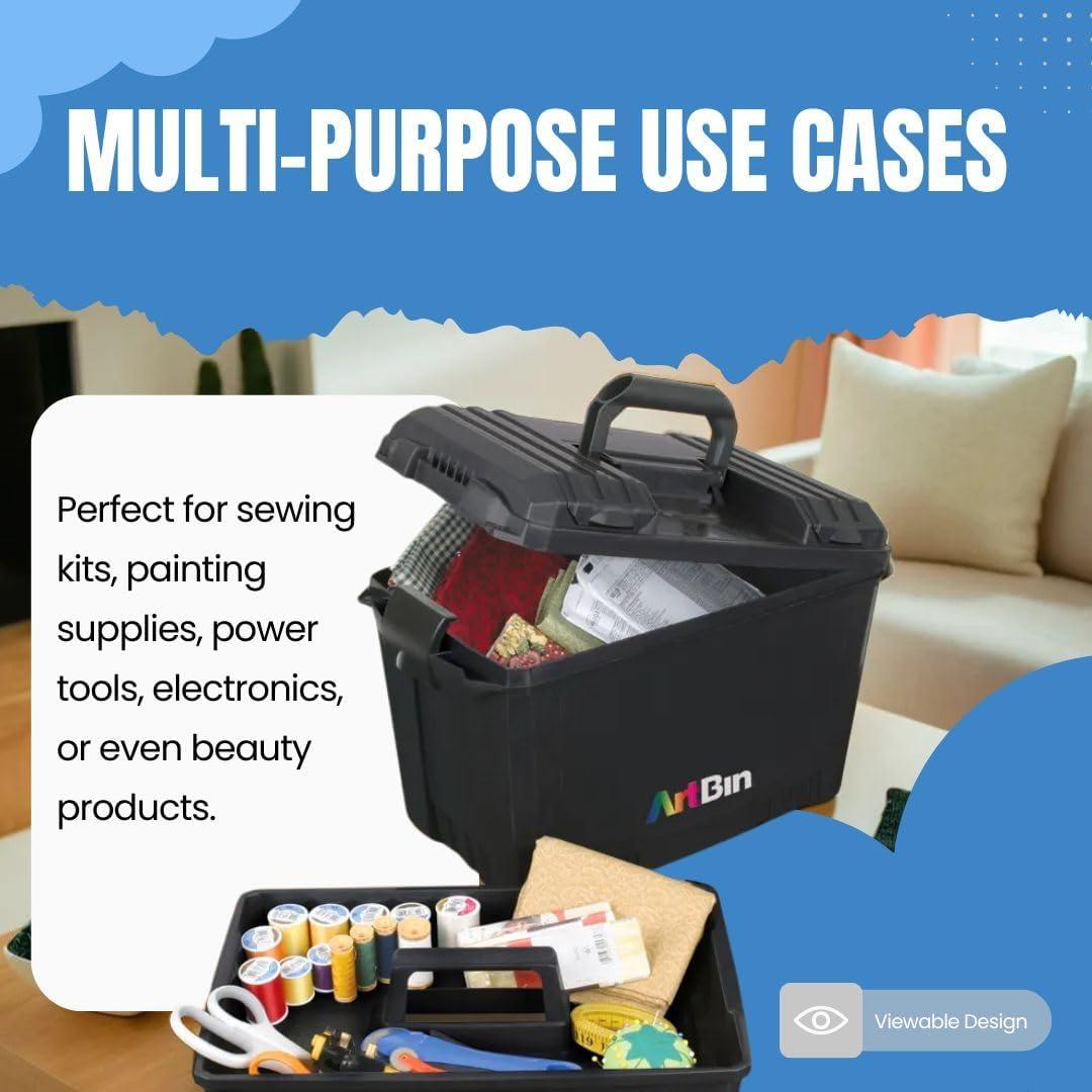 image:imageArtBin 6917AB Sidekick XL Carrying Case Portable Art amp Craft Organizer with Handle 1 Plastic Storage Case BlackBlack