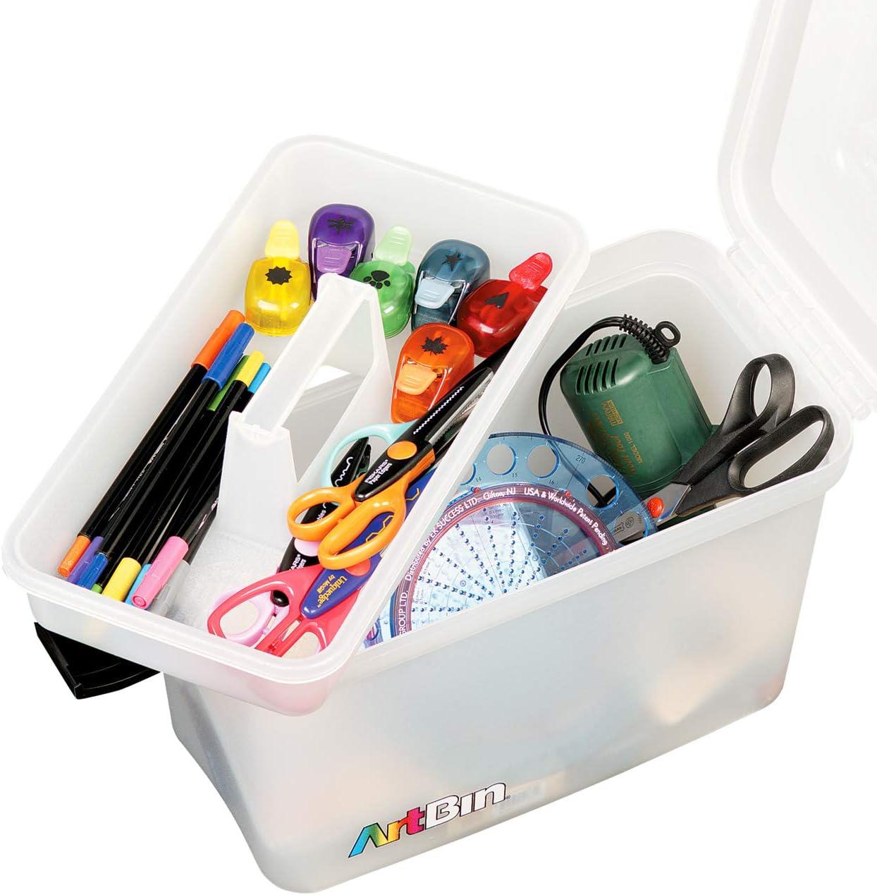 image:imageArtBin 8408AB Sidekick Carrying Case Portable Art amp Craft Organizer with Handle 1 Plastic Storage Case Translucent 8408ABClear