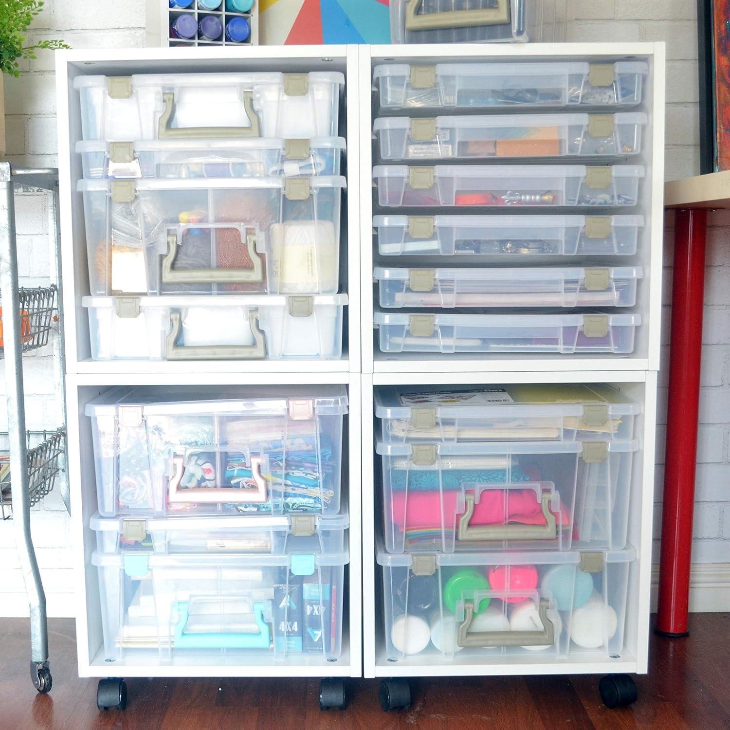 image:imageArtBin 9100AB Super Satchel Slim 1 Open Compartment Art amp Craft Organizer 1 Plastic Storage Case Clear1 Compartment