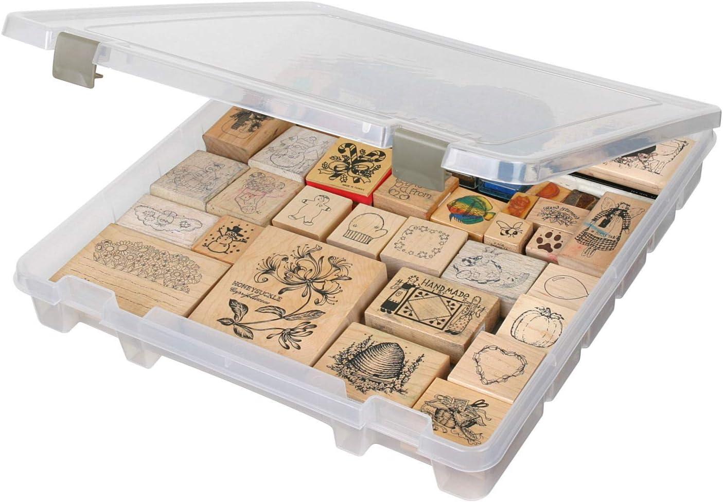 image:imageArtBin 9100AB Super Satchel Slim 1 Open Compartment Art amp Craft Organizer 1 Plastic Storage Case Clear1 Compartment