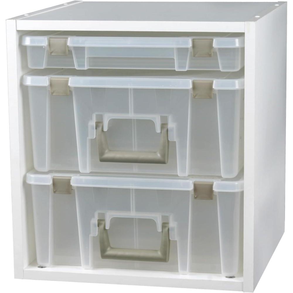 image:imageArtBin 6855SC Super Satchel Cube 155 x 1675 x 15625 in Arts and Crafts Supply Storage with PreDrilled Holes 6 Rail Set Customizable White