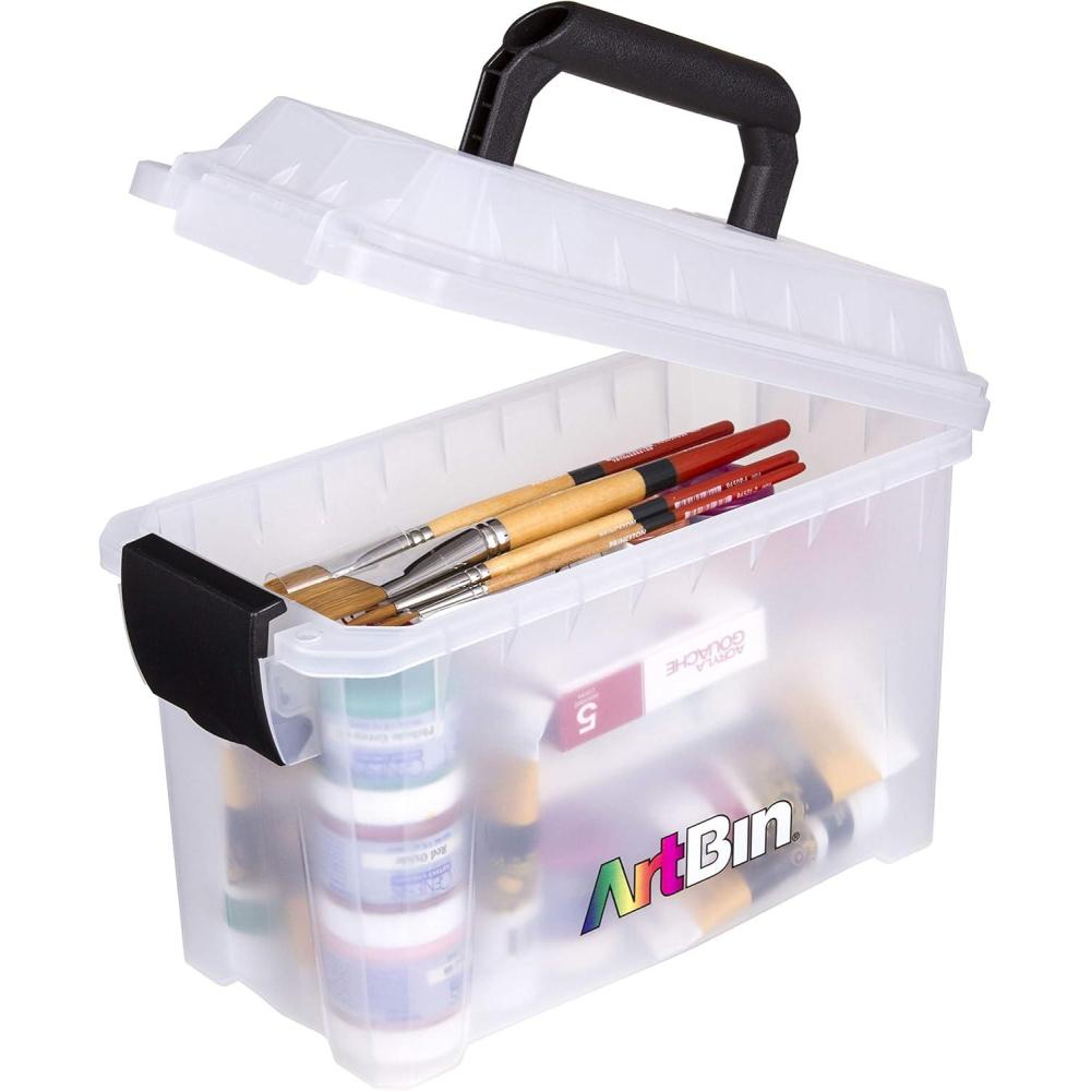 image:imageArtBin 8408AB Sidekick Carrying Case Portable Art amp Craft Organizer with Handle 1 Plastic Storage Case Translucent 8408ABClear