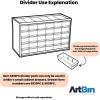 ArtBin 6810PC Divider 10-Pack for ArtBin 6830PC Store In Drawer Cabinet, Organizer Accessory, Pack of 10