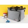 ArtBin 6824AG Mini Yarn Drum, Portable Knitting & Crochet Storage, [1] Poly Canvas Tote Bag, Gray Print(Gray)
