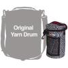 ArtBin 6824AG Mini Yarn Drum, Portable Knitting & Crochet Storage, [1] Poly Canvas Tote Bag, Gray Print(Grey)