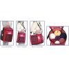 ArtBin 6824AG Mini Yarn Drum, Portable Knitting & Crochet Storage, [1] Poly Canvas Tote Bag, Gray Print(Raspberry)