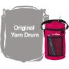 ArtBin 6831AG Mini Yarn Drum, Portable Knitting & Crochet Storage, [1] Poly Canvas Tote Bag, Raspberry