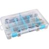 ArtBin 6847AG Medium Anti-Tarnish Box with Removable Dividers, Jewelry & Craft Organizer with Anti-Tarnish Technology, [1] Plastic Storage Case, Clear with Aqua Accents(Medium (10.75″ x 7.375″))