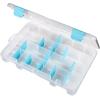 ArtBin 6847AG Medium Anti-Tarnish Box with Removable Dividers, Jewelry & Craft Organizer with Anti-Tarnish Technology, [1] Plastic Storage Case, Clear with Aqua Accents(Medium (10.75″ x 7.375″))