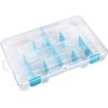 ArtBin 6847AG Medium Anti-Tarnish Box with Removable Dividers, Jewelry & Craft Organizer with Anti-Tarnish Technology, [1] Plastic Storage Case, Clear with Aqua Accents(Medium (10.75″ x 7.375″))