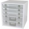ArtBin 6855SC Super Satchel Cube – 15.5 x 16.75 x 15.625 in. Arts and Crafts Supply Storage with Pre-Drilled Holes, 6 Rail Set, Customizable, White
