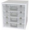 ArtBin 6855SC Super Satchel Cube – 15.5 x 16.75 x 15.625 in. Arts and Crafts Supply Storage with Pre-Drilled Holes, 6 Rail Set, Customizable, White
