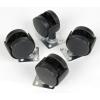 ArtBin 6856SW Super Satchel Cube Casters [Set of 4] Black, Ball Caster Wheels for Arts & Crafts Storage, 250 lb. Capacity