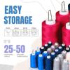ArtBin 6901AB Cone Thread Tray, Sewing & Embroidery Serger Cone Thread Spool Assortment Organizer, Super Satchel System Accessory, Up To 25 Traditional Spools or Up To 50 Mini Spools, White(12.5 x 12.5 x .5 inches)