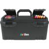 ArtBin 6918AB Twin Top 17 inch Supply Box, Portable Art & Craft Supply Organizer with Handle, [1] Plastic Storage Case, Black(Black)