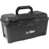 ArtBin 6918AB Twin Top 17 inch Supply Box, Portable Art & Craft Supply Organizer with Handle, [1] Plastic Storage Case, Black(Black)