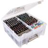 ArtBin 6939AB Marker Storage Tray – Holds up to 64 Pens, Pencils, Markers, Brushes, etc., [1] Plastic Storage Tray, White(Marker Tray)