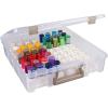 ArtBin 6959AB Bottle Storage Super Satchel, Portable Carrying Case – Organizes up to 32 individual 0.5oz Bottles, Clear((Pack of 1))