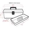 ArtBin 6966AB 16 in. Lift-Out Tray Box, Portable Art & Craft Organizer with Handle and Tray, Clear