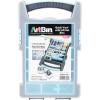 ArtBin 6967AZ Super XL Art & Craft Supply Storage Satchel with 7 Bins Inside, 1 Pack, Clear & Gold(Small)