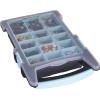 ArtBin 6967AZ Super XL Art & Craft Supply Storage Satchel with 7 Bins Inside, 1 Pack, Clear & Gold(Small)
