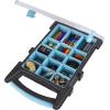 ArtBin 6967AZ Super XL Art & Craft Supply Storage Satchel with 7 Bins Inside, 1 Pack, Clear & Gold(Small)