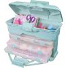ArtBin 6994AB Solutions Cabinet, Portable Art & Craft Organizer with Handle & Drawers, [1] Plastic Storage Case, Clear/Aqua(Aqua)