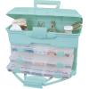 ArtBin 6994AB Solutions Cabinet, Portable Art & Craft Organizer with Handle & Drawers, [1] Plastic Storage Case, Clear/Aqua(Aqua)