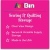 ArtBin 8156AB Large Bobbin Box, Sewing Bobbin Organizer, [1] Plastic Storage Case, Clear(Large (Pack of 6))
