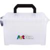 ArtBin 8408AB Sidekick Carrying Case, Portable Art & Craft Organizer with Handle, [1] Plastic Storage Case, Translucent, 8408AB(Clear)