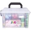 ArtBin 8408AB Sidekick Carrying Case, Portable Art & Craft Organizer with Handle, [1] Plastic Storage Case, Translucent, 8408AB(Clear)