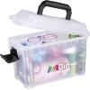 ArtBin 8408AB Sidekick Carrying Case, Portable Art & Craft Organizer with Handle, [1] Plastic Storage Case, Translucent, 8408AB(Clear)