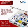 ArtBin 9007AB Super Satchel with Removable Dividers, Portable Art & Craft Organizer with Handle, [1] Plastic Storage Case, Clear(1 Pack)
