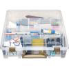 ArtBin 9007AB Super Satchel with Removable Dividers, Portable Art & Craft Organizer with Handle, [1] Plastic Storage Case, Clear(1 Pack)