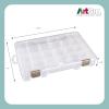ArtBin Floss Finder Box: Clear Sewing Organizer with 6 Compartments, 12 Dividers, Durable – Perfect for Embroidery Floss and Small Sewing Supplies Storage(1 Count (Pack of 6))