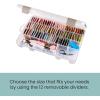 ArtBin Floss Finder Box: Clear Sewing Organizer with 6 Compartments, 12 Dividers, Durable – Perfect for Embroidery Floss and Small Sewing Supplies Storage(1 Count (Pack of 6))