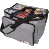 ArtBin 6824AG Mini Yarn Drum, Portable Knitting & Crochet Storage, [1] Poly Canvas Tote Bag, Gray Print(Gray)