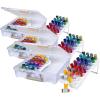 ArtBin 6959AB Bottle Storage Super Satchel, Portable Carrying Case – Organizes up to 32 individual 0.5oz Bottles, Clear(Pack of 3)