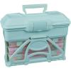 ArtBin 6994AB Solutions Cabinet, Portable Art & Craft Organizer with Handle & Drawers, [1] Plastic Storage Case, Clear/Aqua(Aqua)