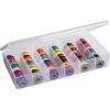 ArtBin 8156AB Large Bobbin Box, Sewing Bobbin Organizer, [1] Plastic Storage Case, Clear(Large (Pack of 6))