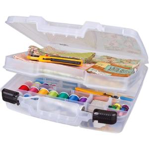 ArtBin 17 inch 8017AB Quick View Carrying Case, Portable Art & Craft Organizer with Handle, 1 Plastic Storage Case – 17″ Standard Base Open Core(15 inch – Deep)