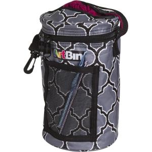 ArtBin 6824AG Mini Yarn Drum, Portable Knitting & Crochet Storage, [1] Poly Canvas Tote Bag, Gray Print(Grey)