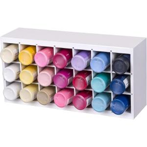 ArtBin 6828AG Paint Storage Tray, Art & Craft Supply Storage, Super Satchel System Accessory, Wall Mountable 21 Compartment Paint Organizer, White(Pack of 1)