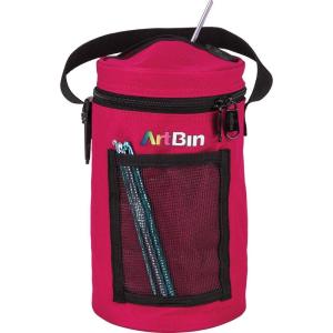 ArtBin 6831AG Mini Yarn Drum, Portable Knitting & Crochet Storage, [1] Poly Canvas Tote Bag, Raspberry