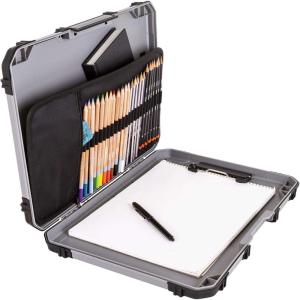 ArtBin 6838AG Sketch Board, Portable Drawing Surface with Internal Art & Craft Storage, Grey(Grey)