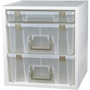 ArtBin 6855SC Super Satchel Cube – 15.5 x 16.75 x 15.625 in. Arts and Crafts Supply Storage with Pre-Drilled Holes, 6 Rail Set, Customizable, White