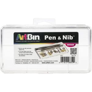 ArtBin 6859AB Pen and Nib Box, Art & Calligraphy Organizer, [1] Plastic Storage Box, Clear(Pen & Nib Storage)
