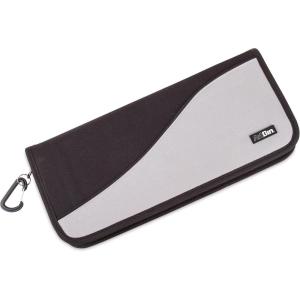 ArtBin 6875AG Hook & Needle Folio, Portable Knitting & Crochet Organizer, [1] Zippered Poly Canvas Case, Gray/Black